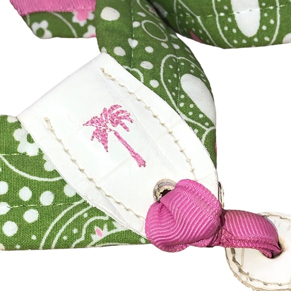 Pink & Green Toe Thong Summer Beach Resort Vacation Sandals Size 10M - Picture 4 of 15